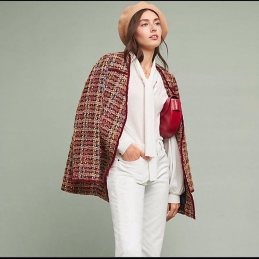 ett:twa anthropologie oversized tweed coat S